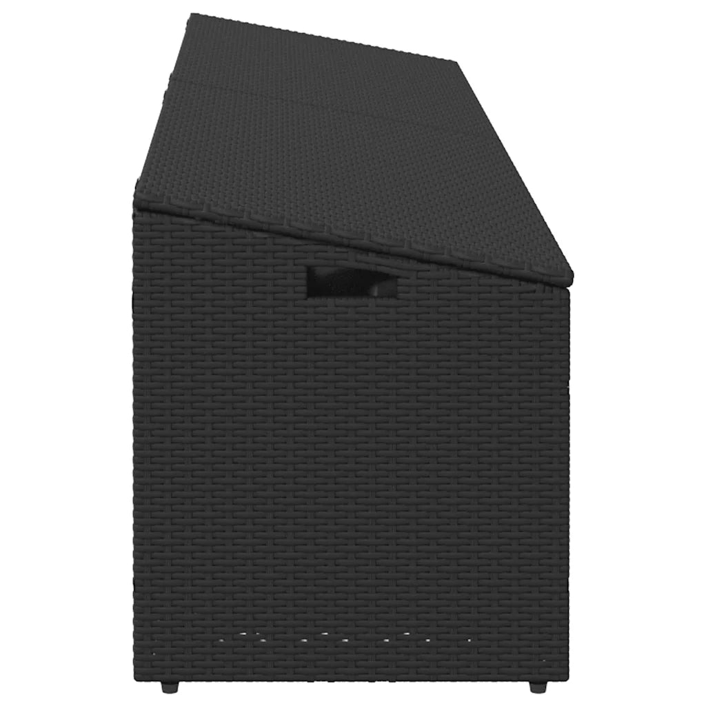 Baule da Giardino Nero 220x50x58 cm in Polyrattan 4104074