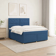 Letto box spring con materasso Blu 180 x 200 cm Tessuto 3455419