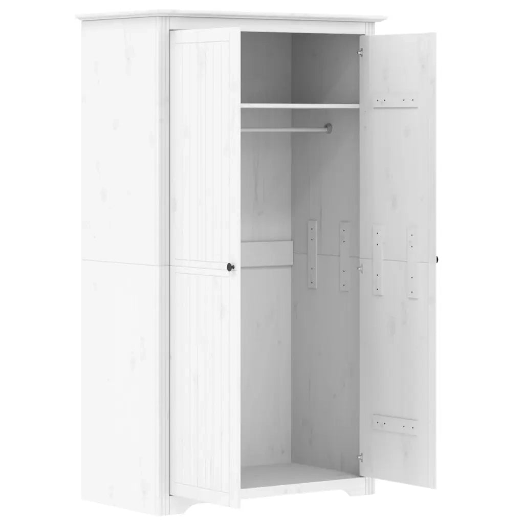 Armadio BODO 99x53,5x173 cm in Legno Massello di Pino Bianco 355059