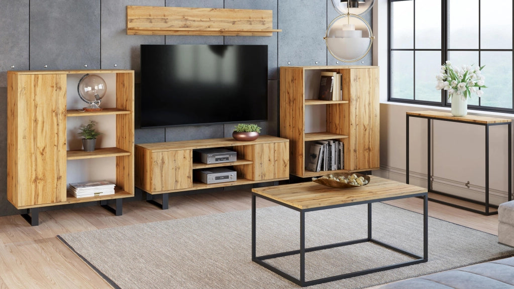 Libreria Fondi - Gambe in metallo Gold Craft Rovere