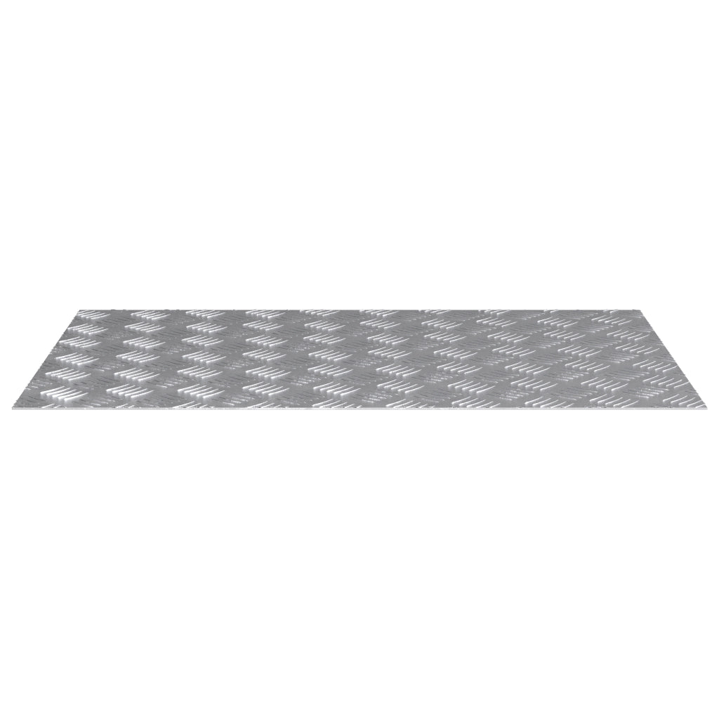 Lastre in Alluminio a Motivo a Scacchi - 4 pezzi Antiscivolo 80x50 cm