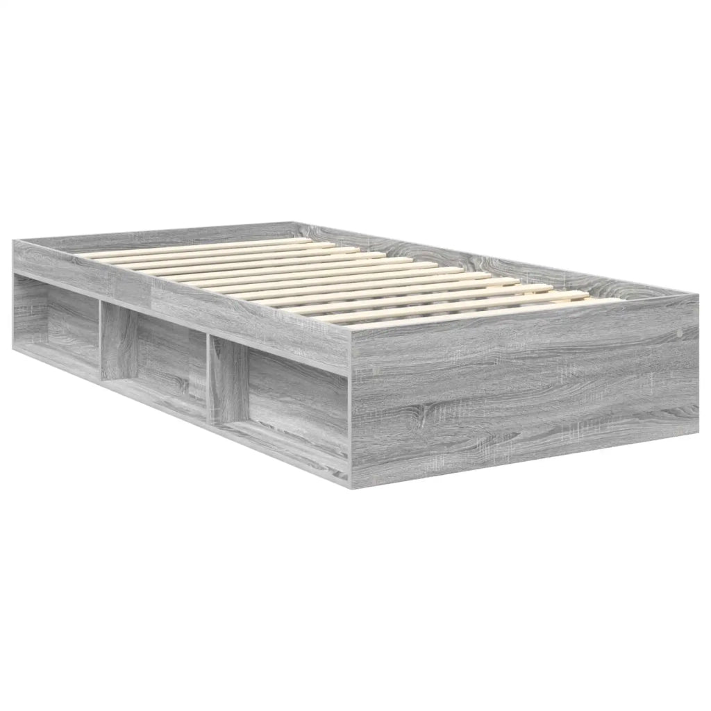 Struttura del letto Grigio Sonoma 100 x 200 cm Pino massello 3411051