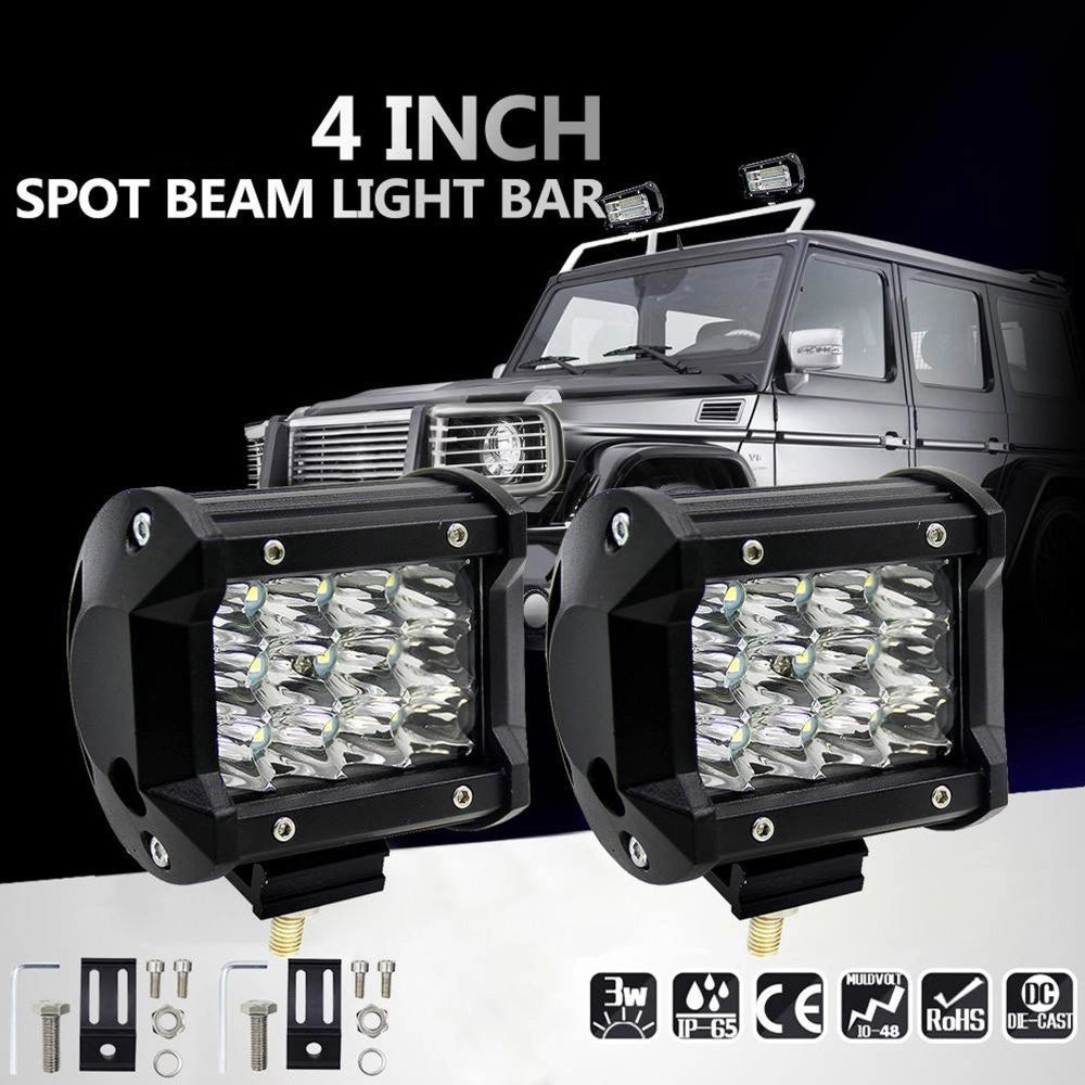 Trade Shop - Faro Lampada Supplementare Profondita Auto Fuoristrada 12v 6 Led 18w 6000k Ip68 -