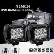 Trade Shop - Faro Lampada Supplementare Profondita Auto Fuoristrada 12v 6 Led 18w 6000k Ip68 -