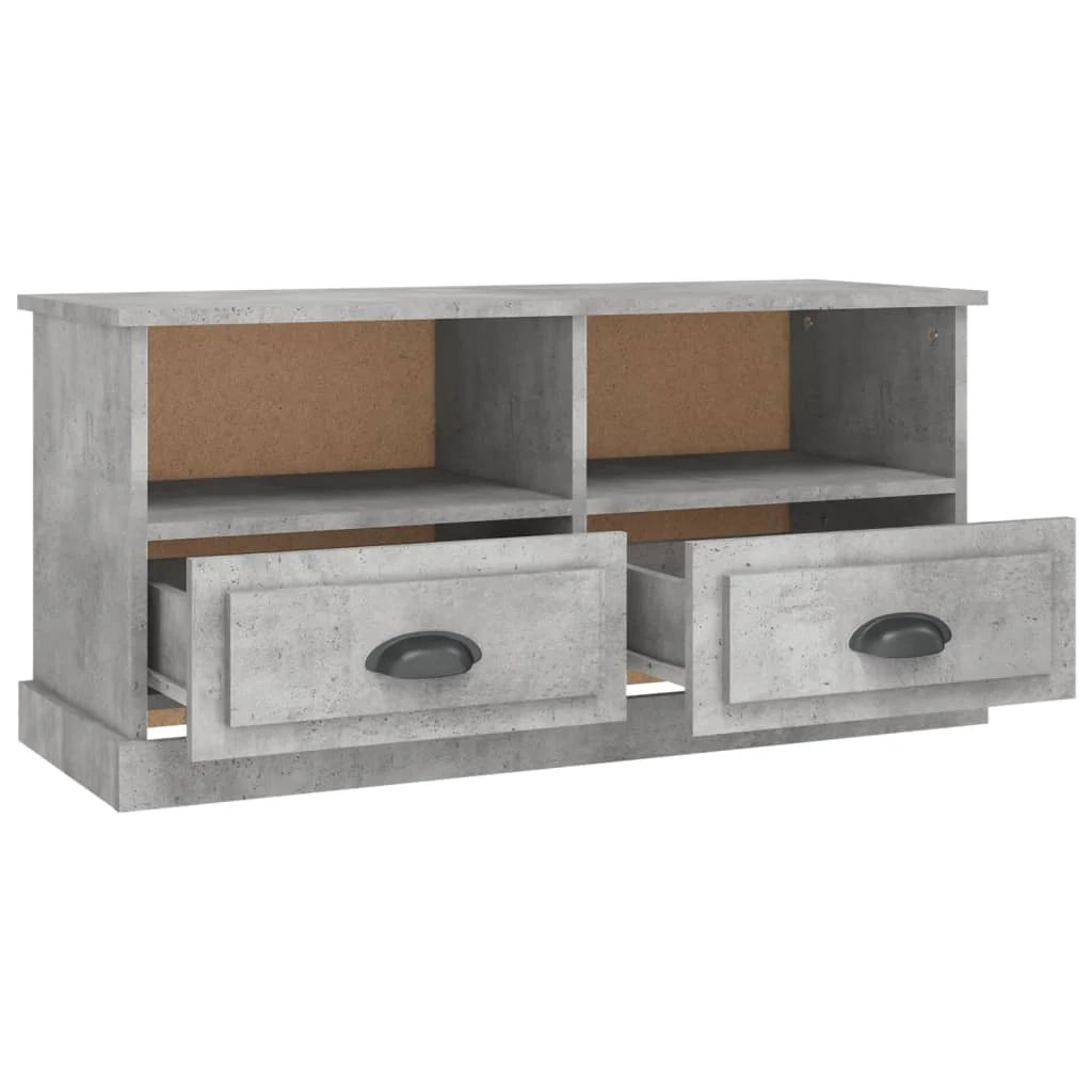 Mobile TV multimediale scaffale TV credenza mobile TV sala da pranzo soggiorno camera da letto 93 x 35,5 x 45 cm legno ingegnerizzato grigio 02_0026364