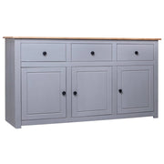 Buffet credenza cassettiera armadio mobile contenitore organizer per cucina soggiorno salotto 135 x 40 x 80 cm Pino massiccio assortimento grigio Panama 02_0031782