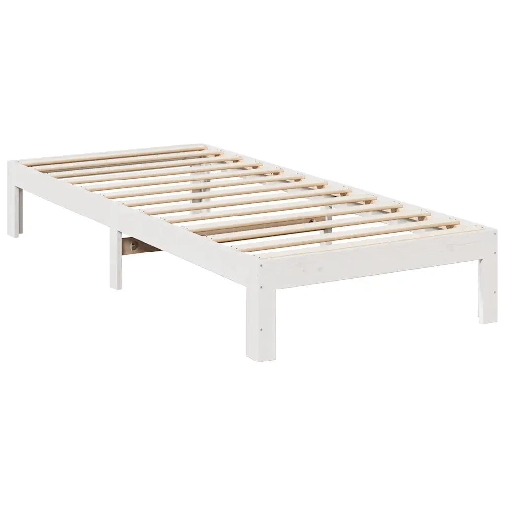 Giroletto senza Materasso Bianco 80x200 cm Legno Massello Pino 859215