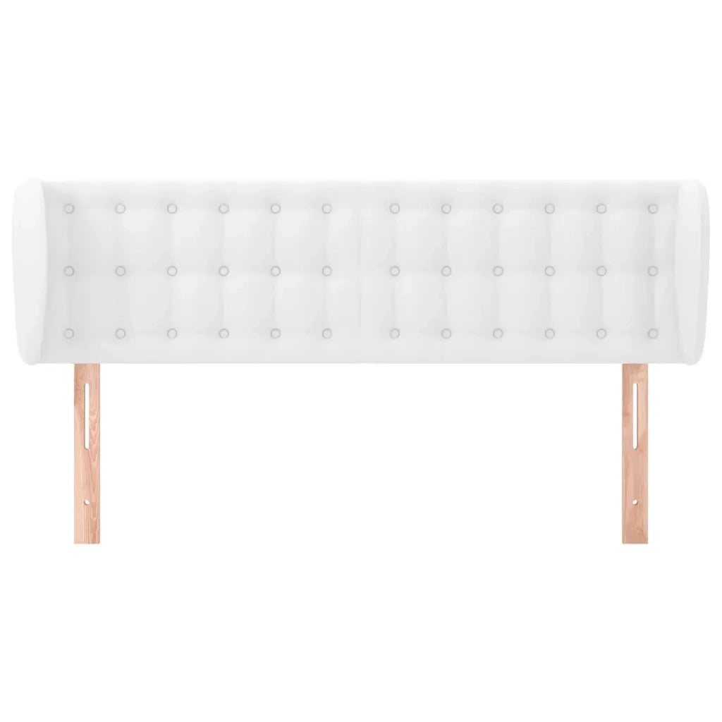 Testiera ad Orecchio Bianca 147x23x78/88 cm in Similpelle
