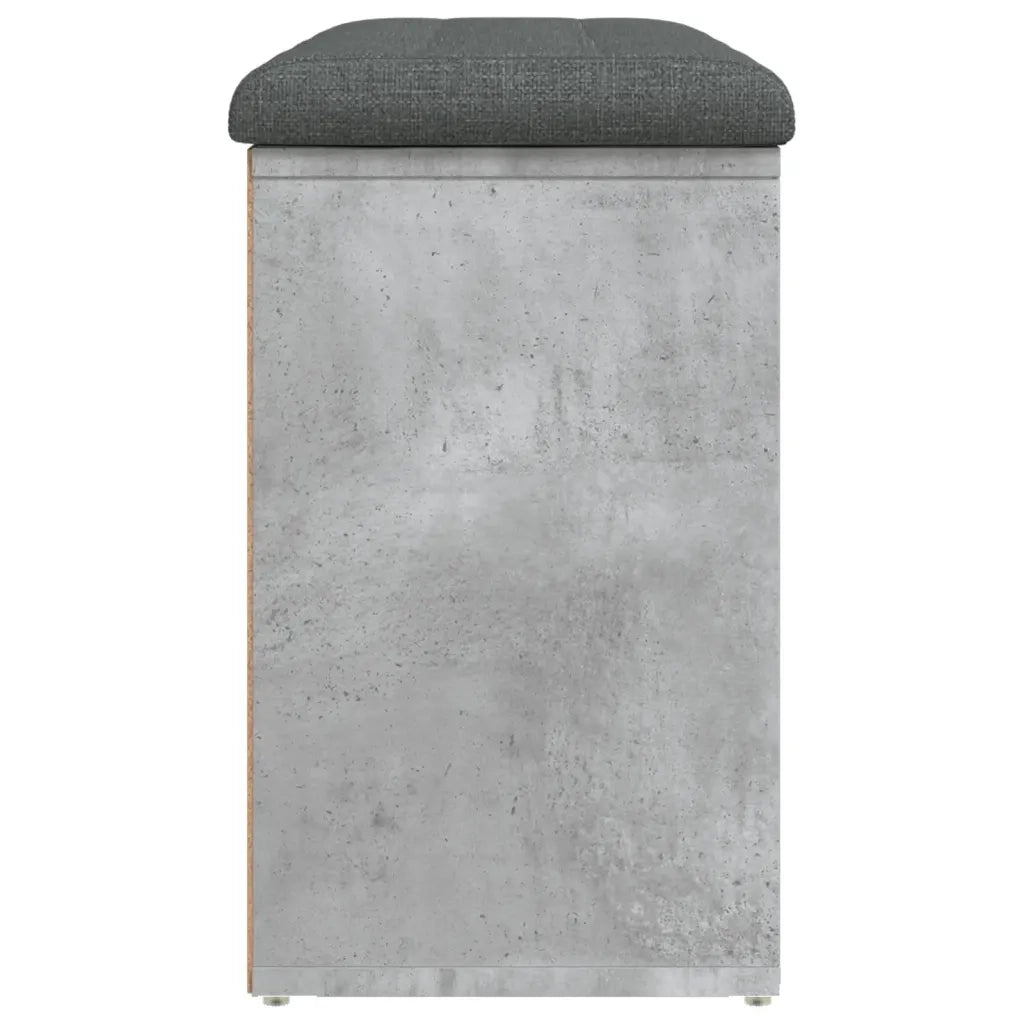 Panca Porta Scarpe-Sgabello-Panca Scarpiera Grigio Cemento 82x32x50cm Legno Multistrato