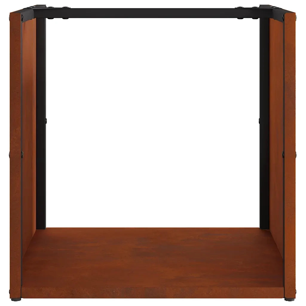 Rastrelliera per Legna da Ardere 40x40x40 cm in Acciaio Corten CFW5627659