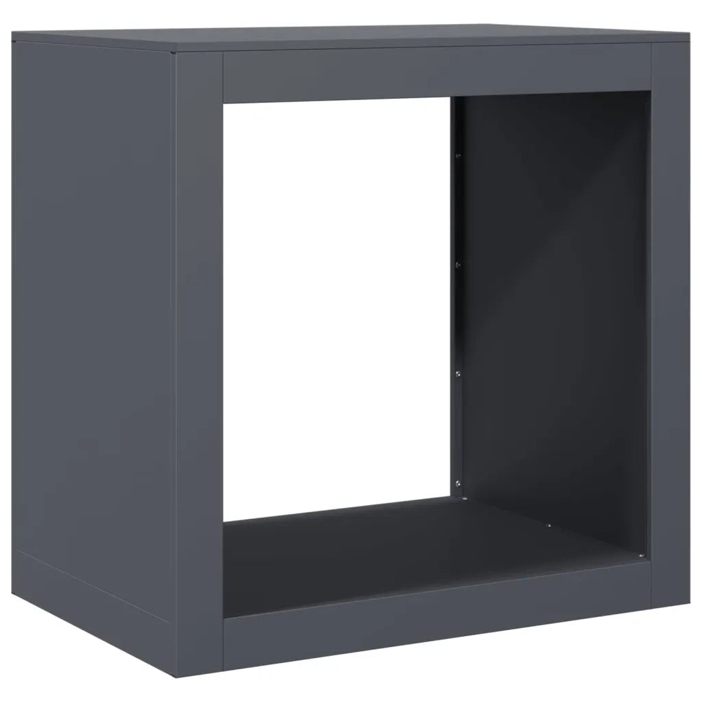 Rastrelliera per Legna da Ardere Antracite 60x40x60 cm Acciaio CFW2484980