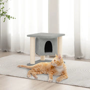 Albero per Gatti con Tiragraffi in Sisal Grigio Chiaro 37 cm cod mxl 23104