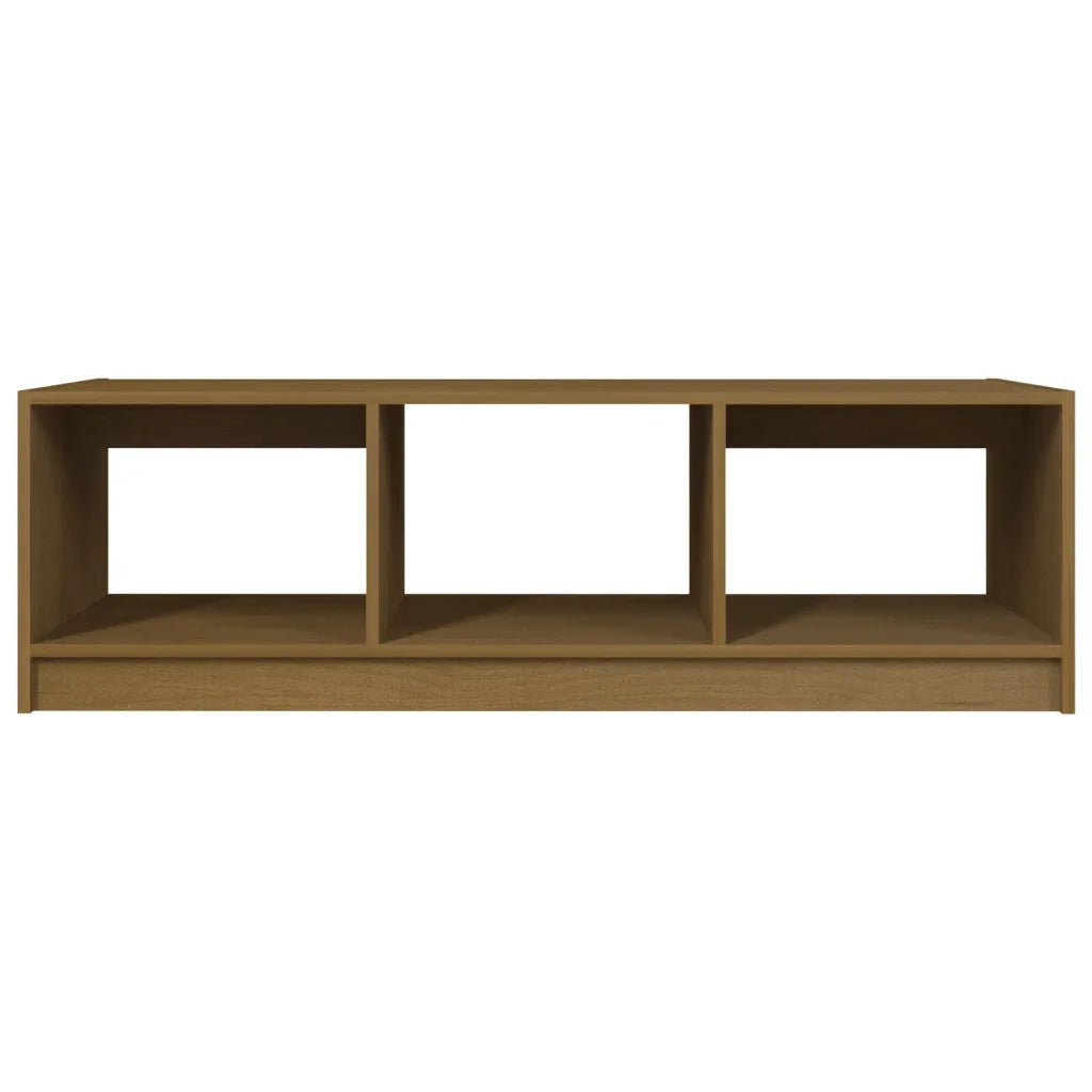Tavolino da Salotto ambra 110x50x34 cm Legno Massello di Pino 809915