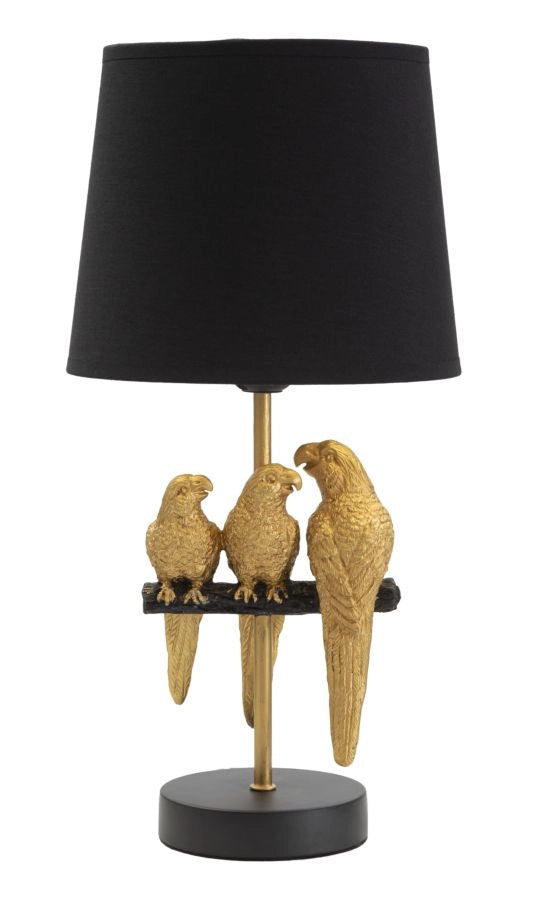 Lampada da Comodino Pappagallo Ø 20x39 cm in Ferro e Poliestere