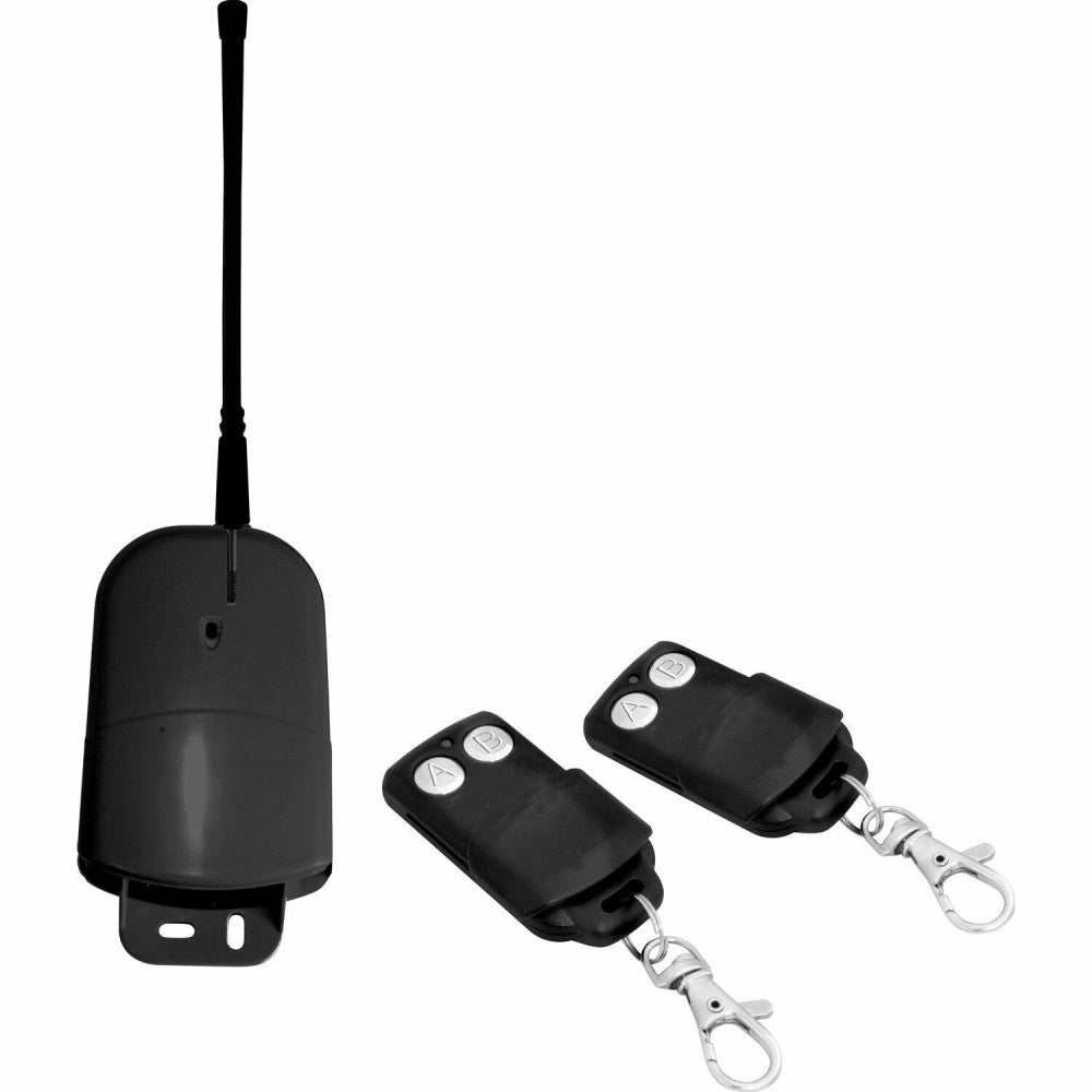 Trade Shop - Kit Ricevitore 2 Telecomandi Universale Radiocomando 433mhz Radio Cancelli Luci -