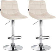 2er Set Barhocker Jerry Samt chrom