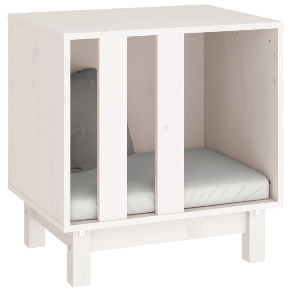 Casetta per Cani bianco 50x40x52 cm in Legno Massello di Pino cod mxl 68699