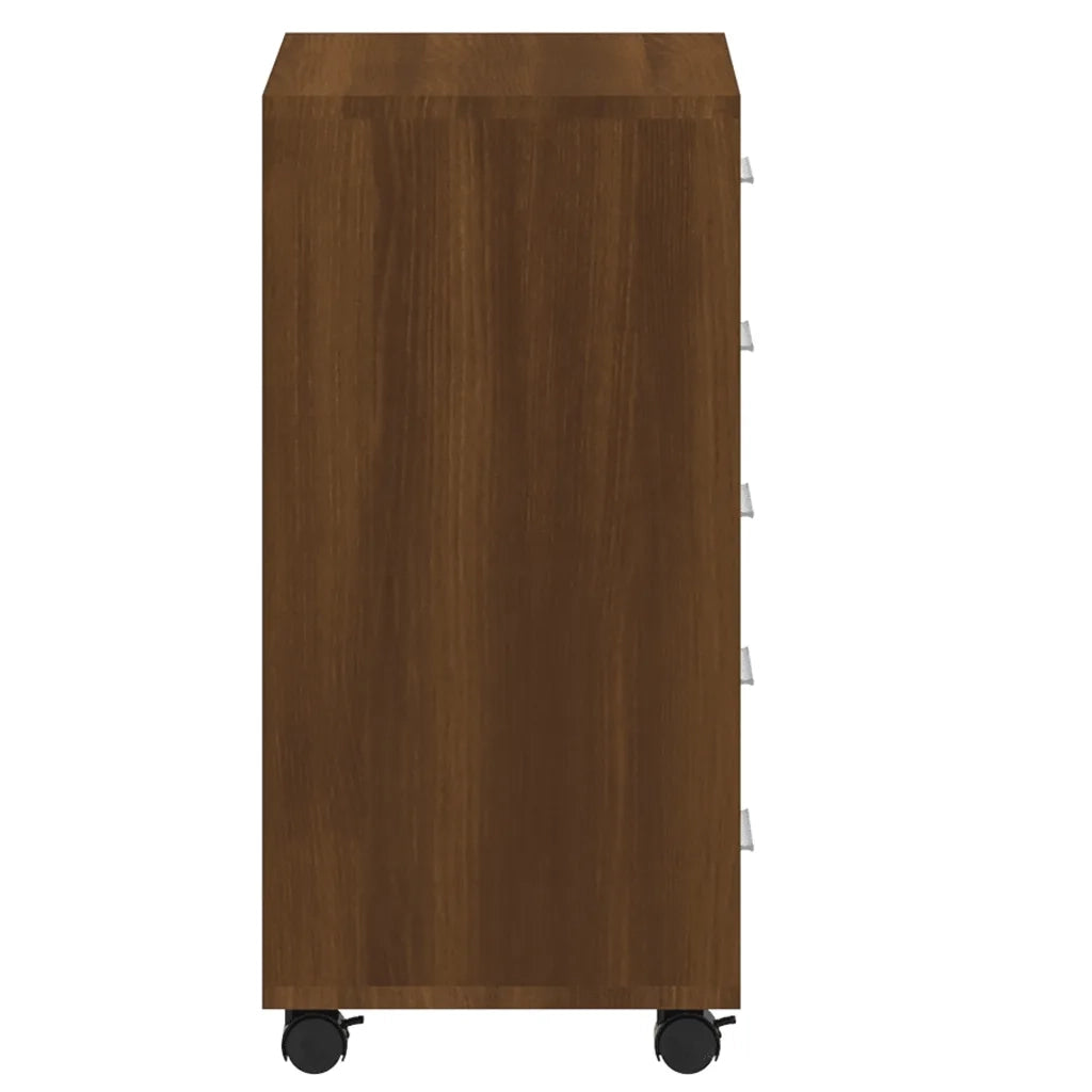Cassettiera con Ruote rovere marrone in Legno Multistrato cod mxl 44440