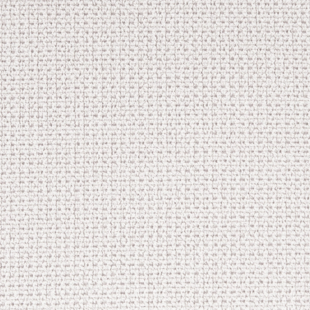 Divano angolare a 3 posti a sinistra Tessuto bianco Braccioli imbottiti a binario Cuscini aggiuntivi Stile moderno minimalista