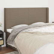 Testiera ad Orecchio Tortora 203x16x118/128 cm in Tessuto 3119326