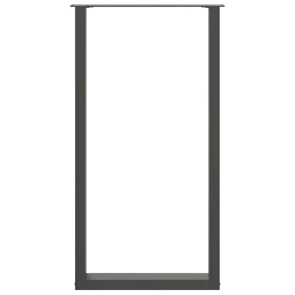 Set di 2 gambe regolabili per tavolo da bar a forma di U 60 x 110 cm design moderno maggiore stabilità acciaio antracite 02_0057490