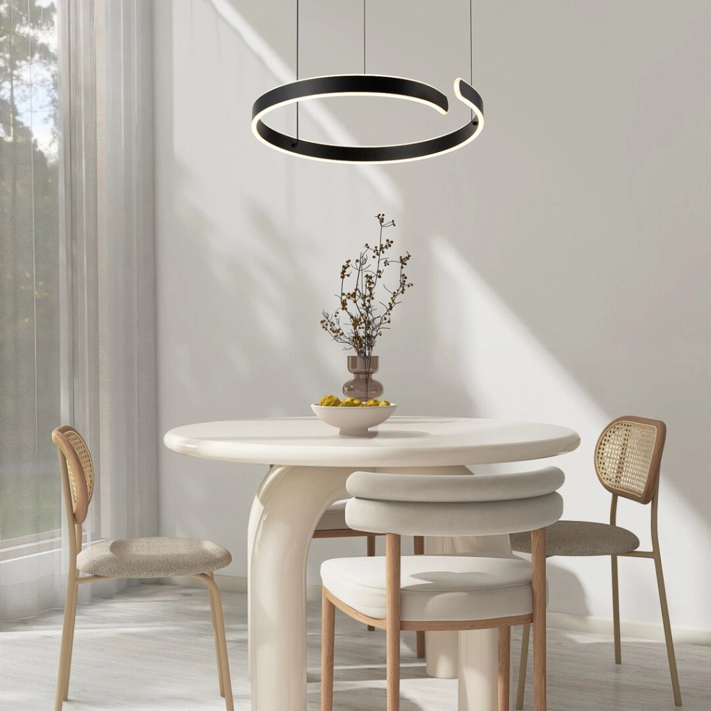 Lampadario Rabalux Silnora nero tondo LED 35W CCT variabile
