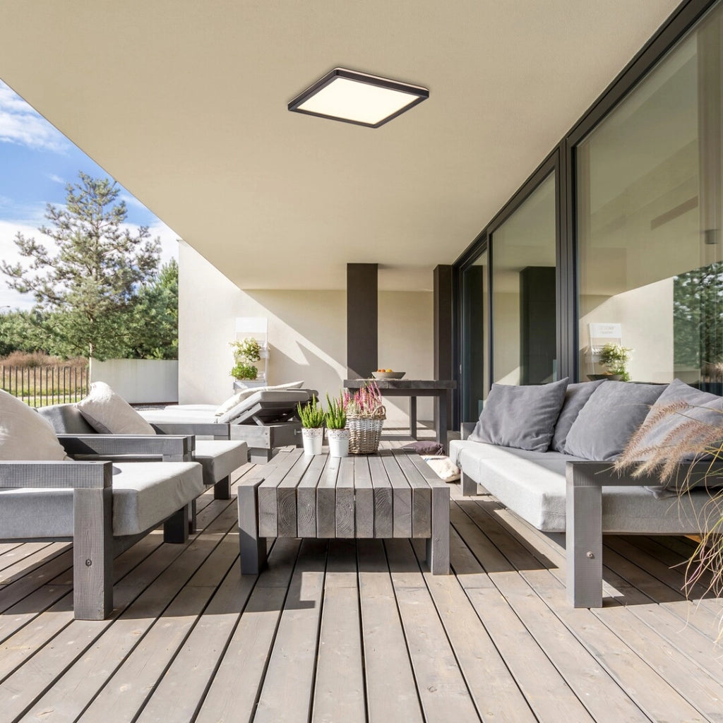 Plafoniera esterna LED quadrata 15W Inverness nera Rabalux