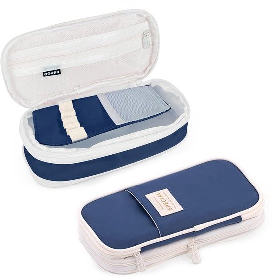 Etui Grande, Etui Grande, Etui Estetico, Etui per Adolescenti, Etui per Ragazzi e Ragazze (Blu Marina)