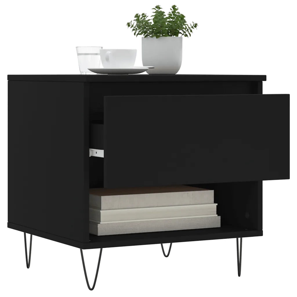 Tavolini da Salotto 2 pz Neri 50x46x50 cm in Legno Multistrato 830911
