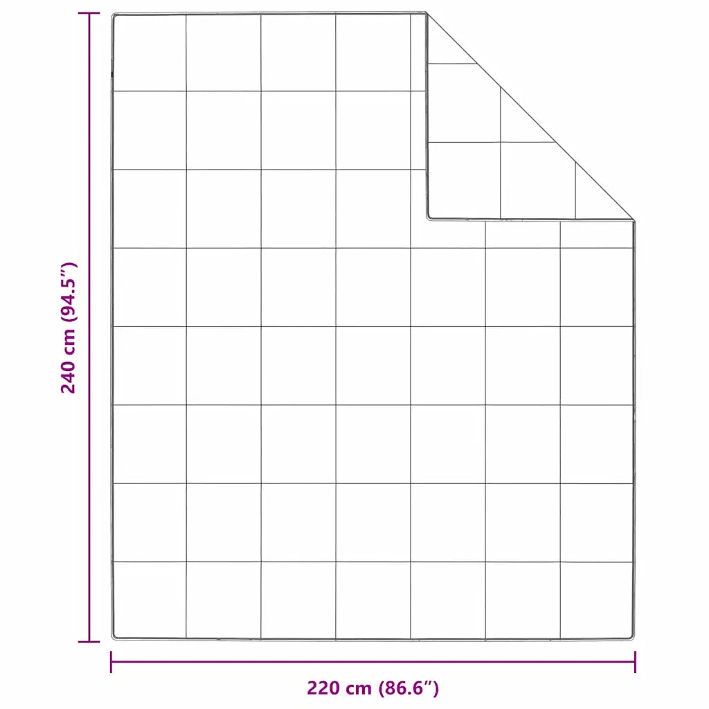 vidaXL Quilt e Piumini Bianco 240 x 220 cm Piume