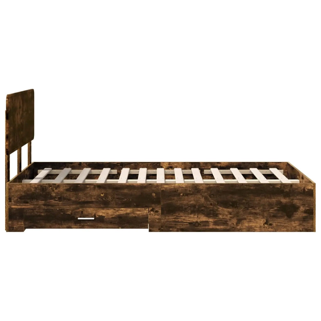 Struttura del letto Rovere fumé 120 x 200 cm Legno multistrato 3412395