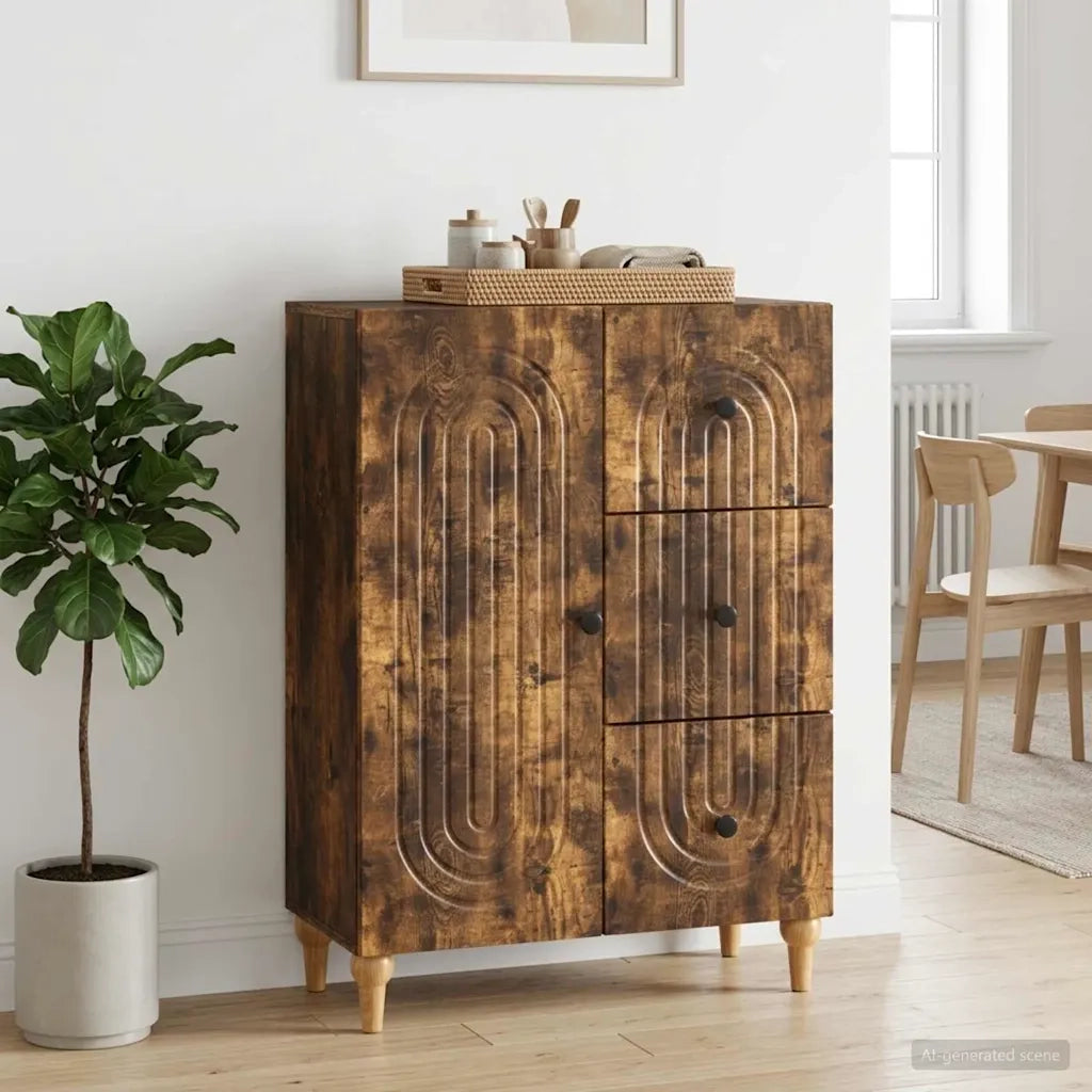 Credenza Rovere Fumo 66 x 34,5 x 90 cm Legno ingegnerizzato 894170