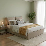 Letto Matrimoniale Aylyn, Letto Matrimoniale Materasso Incluso Made in Italy, Grigio