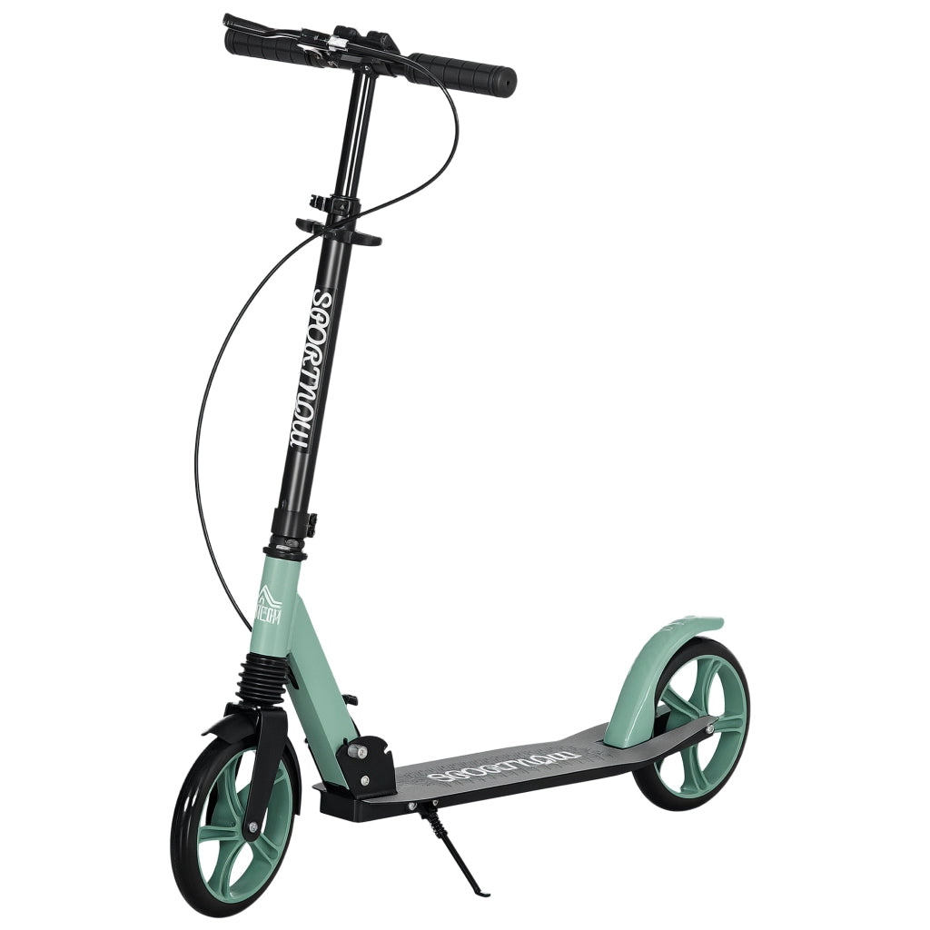 Monopattino pieghevole per adulti ¨C zephmum ¨C verde, ruote 20 cm, ammortizzatore, doppio freno