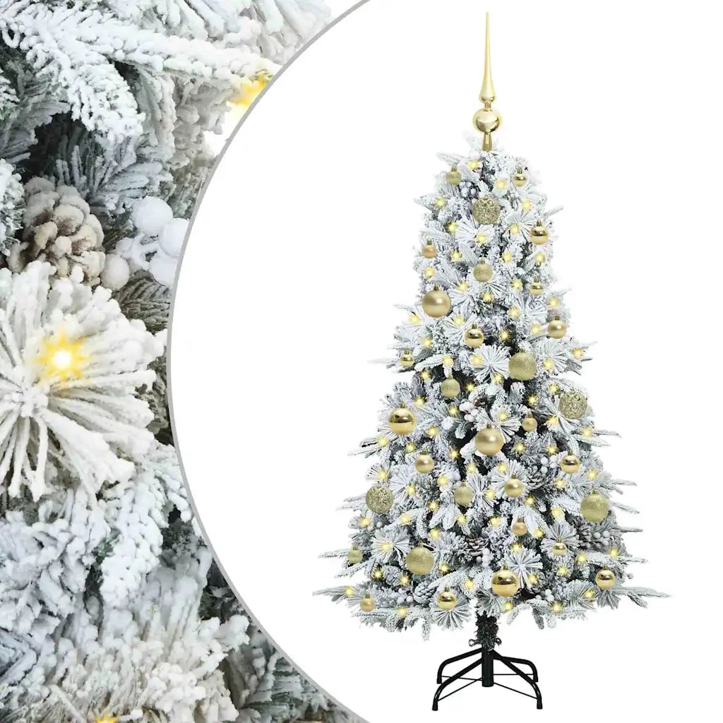 Albero di Natale Artificiale con Rami Pieghevoli Bianco 120 cm 3397462