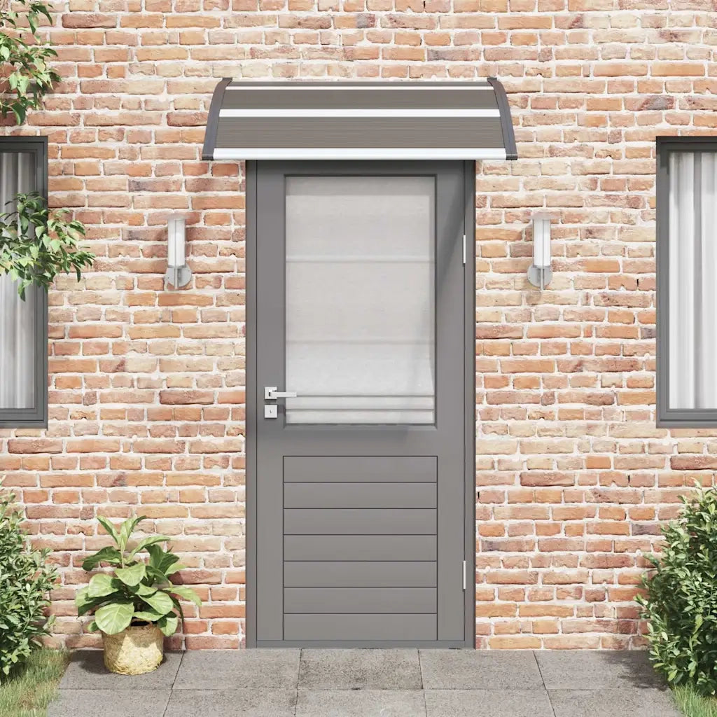 Pensilina per Porta Nera 120x100 cm in PC CFW2707360