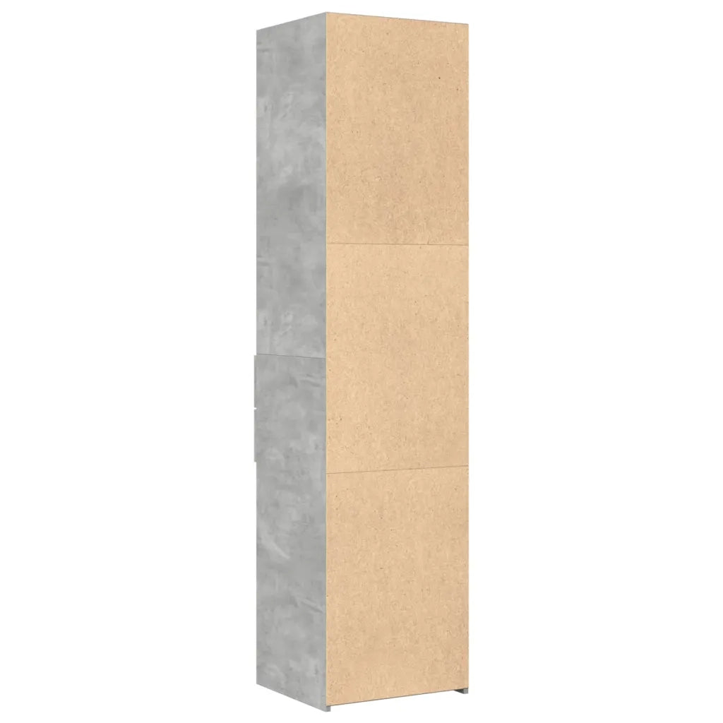Credenza | Madia | Buffet da pranzo | Armadio da pranzo Grigio Cemento 45x42,5x185 cm in Legno Multistrato