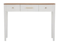 Console Fissa Matera 107x80x37 cm in Legno MDF e Ferro Bianco/Marrone