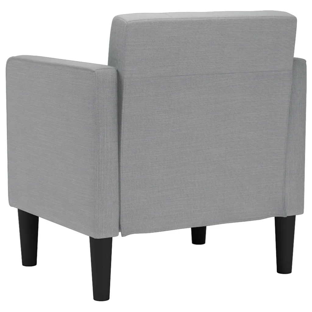 Divano Poltrona | Sedia con Braccioli Grigio Chiaro 53 cm in Tessuto