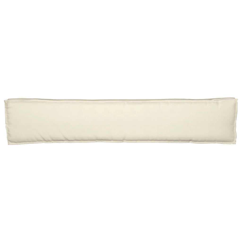 vitaXL Cuscino per Panchina Panna 200x40x8 cm Tessuto Oxford