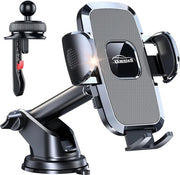 Supporto per telefono per auto con regolazione 360 gradi - forcella di sostegno per cruscotto con illuminazione - accessori per auto