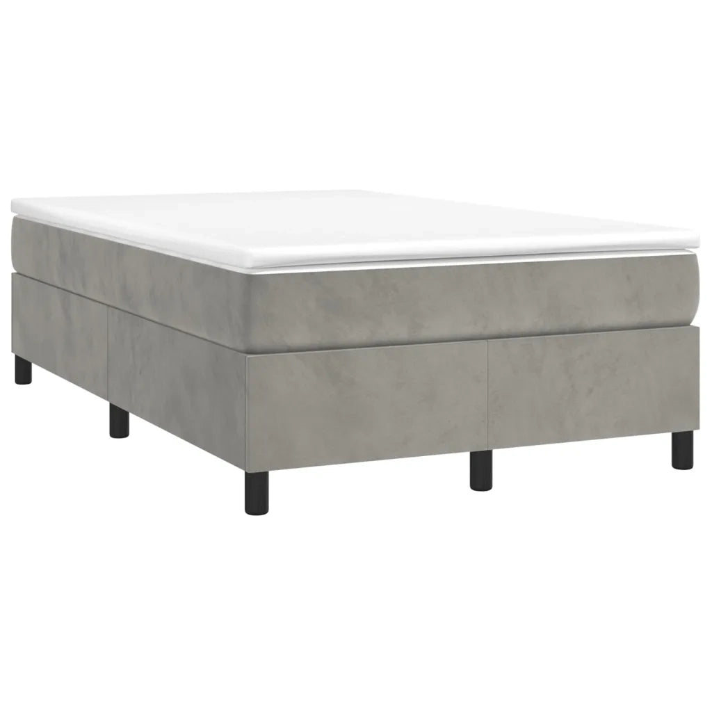 Struttura Letto a Rete a Molle Grigio Chiaro 120x200 cm Velluto 3121108