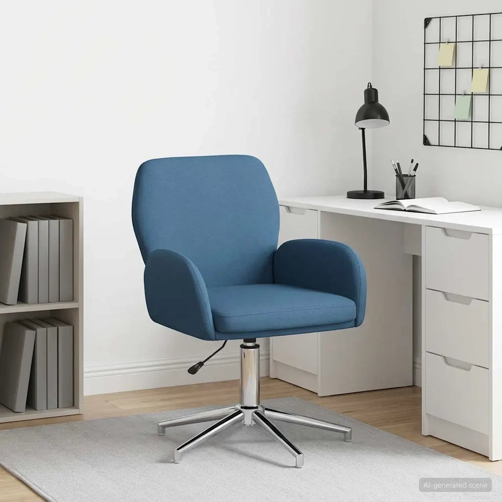Sedia da scrivania girevole 54 x 58 x 90 cm Blu Tessuto 42034343