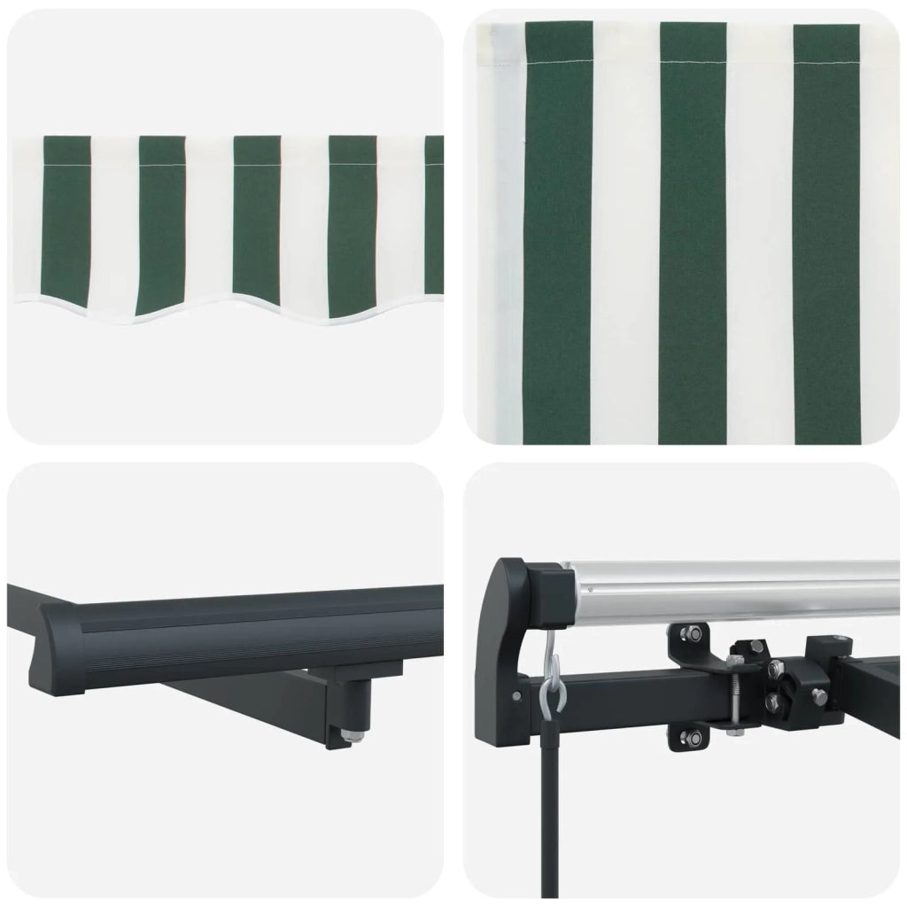 Tenda Retrattile Verde 250 x 200 cm Tessuto 3329472