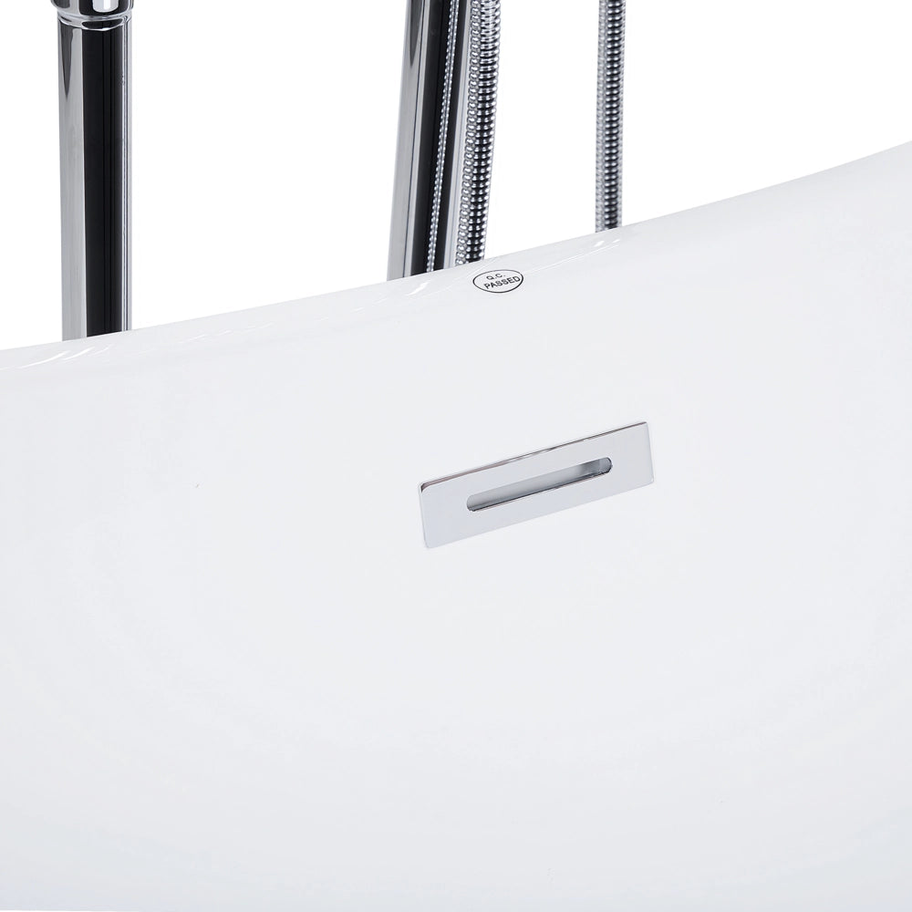 Bagno Nero con argento sanitario acrilico singolo 160 x 76 cm autoportante moderno