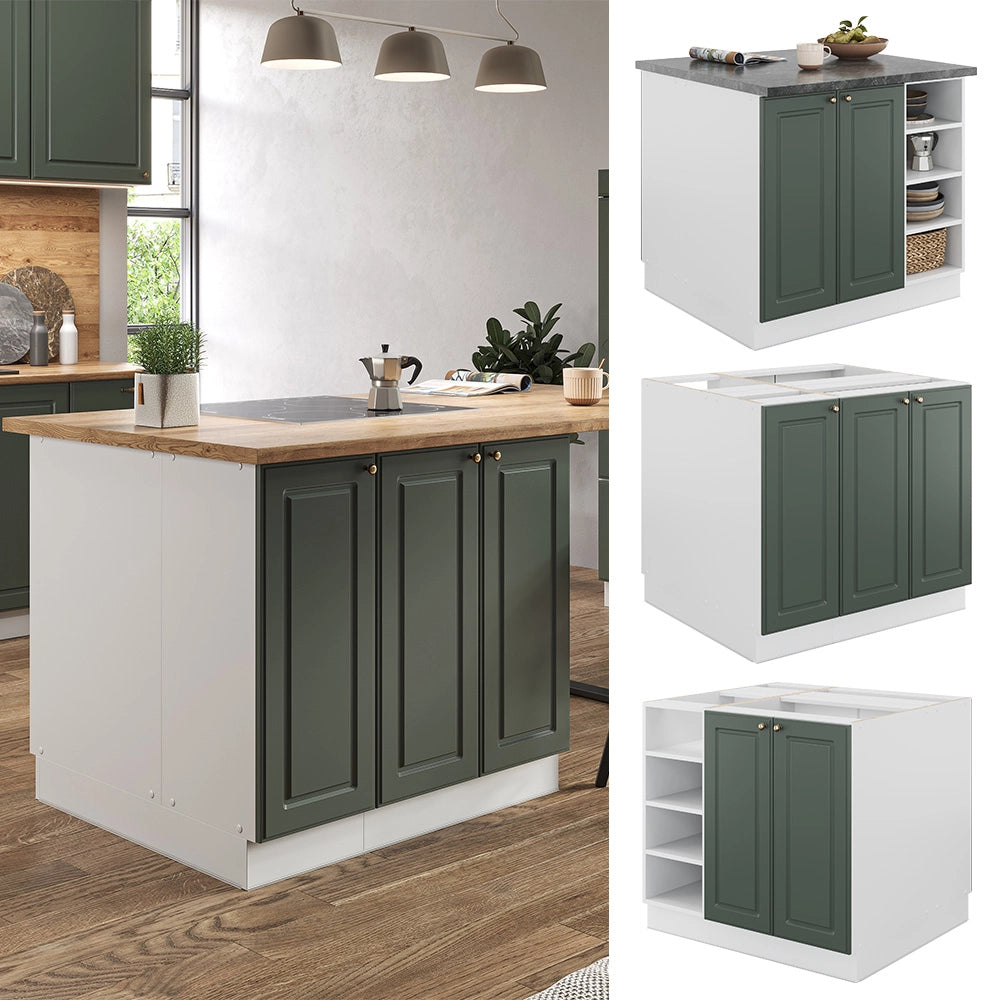 Vicco Isola cucina Verde-oro Country House/Bianco 90 cm senza piano di lavoro