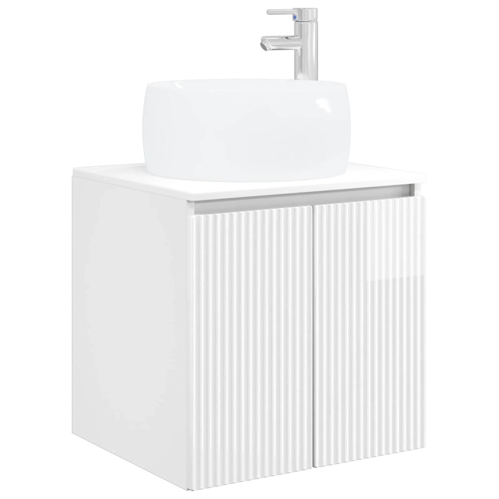 Set di Armadi da Bagno 3 pz Bianco Lucido 49,5 x 44,5 x 66 cm 3405711