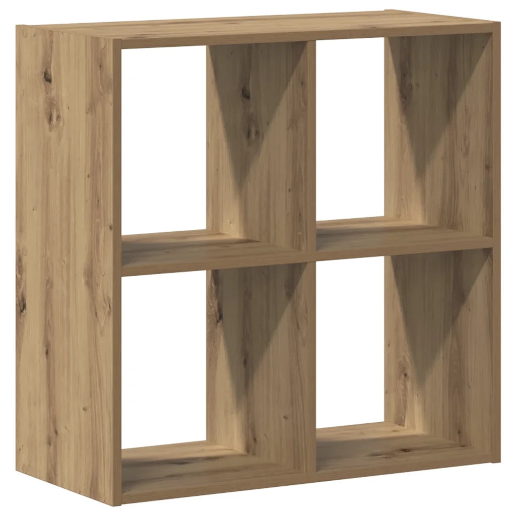Libreria-Scaffale per Libri-Mobile di Stoccaggio Legno Artigianale 68,5x32x68,5 cm in Legno Multistrato