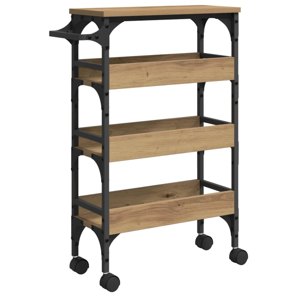 Carrello da Cucina Rovere artigianale 53 x 20 x 76 cm CFW8376380