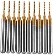 Kit di taglio CNC a freese - 10 pezzi con Tungsteno Carburo 3.17mm - Per Gravure Precisa - Materiali di alta qualità - Adatto per